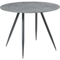 En.casa Eettafel Fitjar rond Ø100x75 cm betonkleurig en zwart