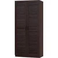 En.casa Kledingkast Finning 176x80x52 cm walnootkleurig donker []