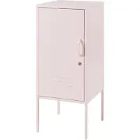 En.casa Nachtkastje Hausjärvi 82x35x35 cm staal roze []