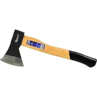 GEKO Bijl met houten handvat - antislip grip - gehard koolstofstaal - 600g