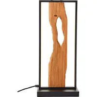 Brilliant Tafellamp Chaumont Zwart Hout 10w