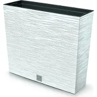Prosperplast Furu Case Tower - Bloempot / Plantenbak met inzet - voor Binnen en Buiten - Wit