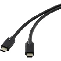 Renkforce RF-4531576 USB-kabel USB 3.2 Gen2x2 USB-C stekker 2.00 m Zwart Afgeschermd