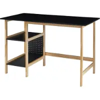 En.casa Bureau Dønna 120x60x75 cm mdf zwart en houtkleurig []