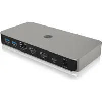 Icy Box docking station USB4 Type-C met dubbele video-uitgang