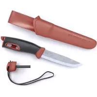 Morakniv Companion Spark 13571 Red, bushcraftmes met firesteel