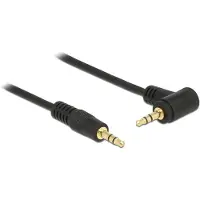 DeLOCK 3,5mm Jack stereo audio kabel - haaks - verguld / zwart - 3 meter