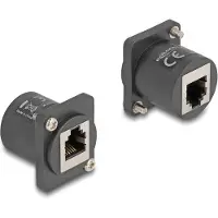 HQ Products D-Type Module RJ12 jack to jack with screws black