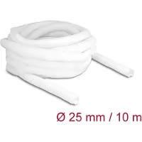 DeLOCK Braided Sleeve self-closing 10 m x 25 mm white