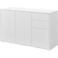 En.casa Commode Paarl druk en open 74x117x36 cm wit mat