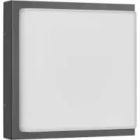 LCD Wandlamp buiten met bewegingssensor Ernest, zwart, Aluminium, Modern
