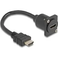DeLOCK HDMI D-type module met HDMI (m) kabel | HDMI2.0 (4K 60Hz + HDR) | zwart | 0,20 meter