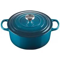 Le Creuset Gietijzeren Ronde Braadpan Deep Teal 26cm 5.2L