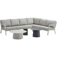 AVH-Collectie Barolo hoek loungeset 6 delig aluminium latte zand