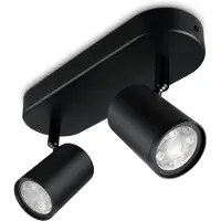 WiZ Connected WiZ 2 spot Imageo zwart - Gekleurd en Wit licht - GU10