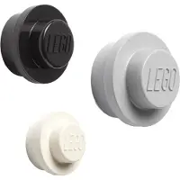 LEGO Wandhaak Wit Zwart Grijs (3-Delig)