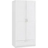 En.casa Kledingkast Finning 176x80x52 cm met 1 lade wit []
