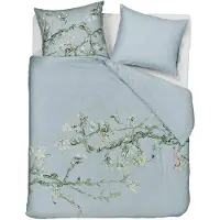 Beddinghouse Dekbedovertrek Blossom Blauw Grijs Satijn-140 x 200 / 220 cm | 1-Persoons