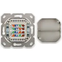 Pro Wandcontactdoos CAT6A inbouw afgeschermd 2 x RJ45 Wit