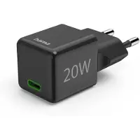 Hama USB C snellader | | 1 poort (USB C, 20W, Zwart)