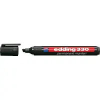 Edding Permanent marker 330, met wigvormige punt, 1-5 mm, 10 stuks, zwart