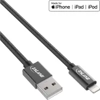 InLine Lightning USB-kabel, voor iPad, iPhone, zwart/alum.1m MFi-gecertificeerd