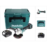 Makita DGA 504 G1J Akku Winkelschleifer 18 V 125 mm Brushless + 1x Akku 6,0 Ah + Makpac - ohne Ladeg