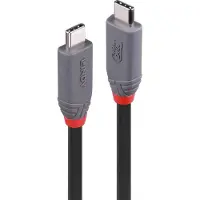 Lindy 36956 USB-C-kabel USB 4.0 USB-C stekker 0.80 m Zwart