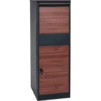 MCW Pakketdoos -G80, Pakketdoos staande brievenbus Pakketbrievenbus formaat XL ~ gegalvaniseerd antraciet houtlook donkerbruin
