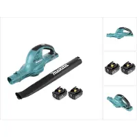 Makita Bladzuiger + bladblazer, DUB 361 T 2x 18 V / 36 V accu bladblazer + 2x Makita BL 1850 5 Ah / 5000 mAh accupack (Oplaadbare batterij, Bladblazer)