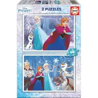 Educa - puzzel - Frozen - 2 x 48 stukjes - Legpuzzel voor kinderen