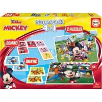 Educa - 2 educatieve spellen en 2 puzzels - Superpack Mickey & Friends