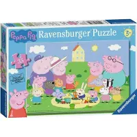 Ravensburger Puzzel Peppa Pig: Zwembad in de zon, 35 stukjes
