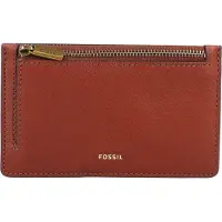 Fossil Sleutelgeval Kaarthoes Logan Zip Coin Brown Bruine