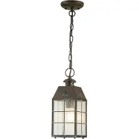 HINKLEY Buiten hanglamp Nantucket, zwart, 1-lamp dimbaar, zwart, Messing, Antiek