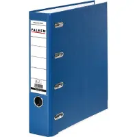 Falken Breed Dubbele ordner A4 70 mm Blauw 4 Ringen S70 Karton, PP (Polypropeen) Liggend