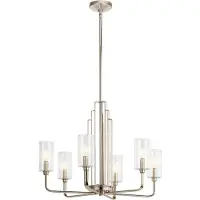 Kichler LED Kroonluchter | 6X E14 Max 40W | Dimbaar | Polished Nickel
