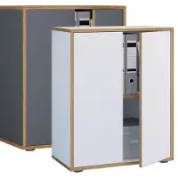 VCM Houten kantoorkast Dossierkast Kantoormeubilair Kast Salia 2-voudig breedte 60 cm Draaideuren