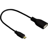 Hama Micro USB OTG adapterkabel verguld zwart 0,15 m