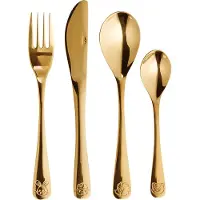 Aida kinderbestek 4-delig Gold