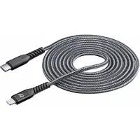 Cellularline Extreme Cable XL USB-C naar Lightning Kabel 2m, Zwart