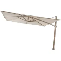 4SO Parasol Siesta Premium 300 x 300 cm zand met houtlook frame