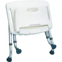 Spirella MSV Badkamer Douche stoel - Zittend douchen - 45 x 31 x 66 cm - Inklapbaar - Krukjes