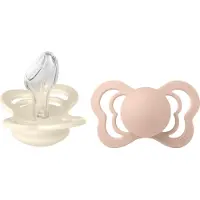 BIBS - Pacifier Couture 2 PACK - Ivory/Blush - Size 2