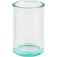 Beliani Zeepdispenser + Zeepbakje, Badkamerset 5-delig glas mintgroen AMARGA