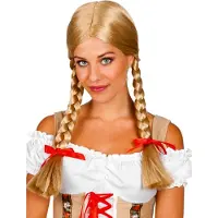 Boland Blonde Vlechtenpruik - Kostuum pruik voor carnaval