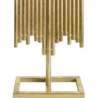 Beliani Kandelaar, Kandelaar glas / metaal goud 53 cm NIAS