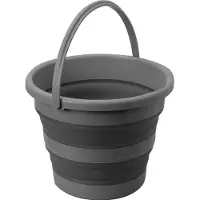 Brunner Drum 15 Opvouwbare Campingemmer - Groen/Grijs - 15L - Ø36 cm - Lichtgewicht - Ruimtebesparend - Voor Water, Afwas of Opslag - Hitte- en Vorstbestendig
