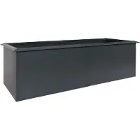OEM Verhoogd bed -N24, metalen verhoogd groentebed bloembak, slakkenrand 78x250x90cm ijzer 65kg, antraciet