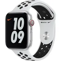 Apple Watch 38/40/41 mm Siliconen Horlogeband Nike Sport Platina/Zwart